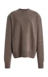 The Frankie Shop Rafaela Merino Wool-cashmere Sweater In Brown