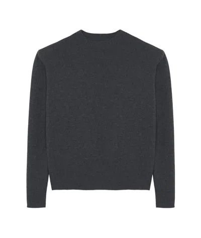 The Frankie Shop Rafaela Padded Knit Sweater In Gray