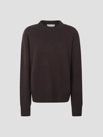 The Frankie Shop Womens Rafaela Padded-shoulders Wool And Cashmere Jumper Dark Brown In Black