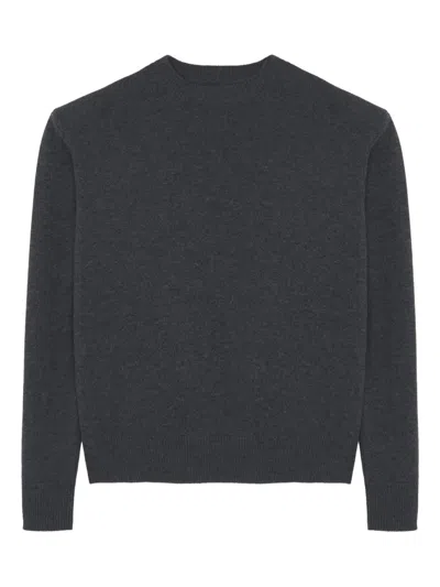 The Frankie Shop Rafaela Wool Sweater Crew Neck Design In Blue