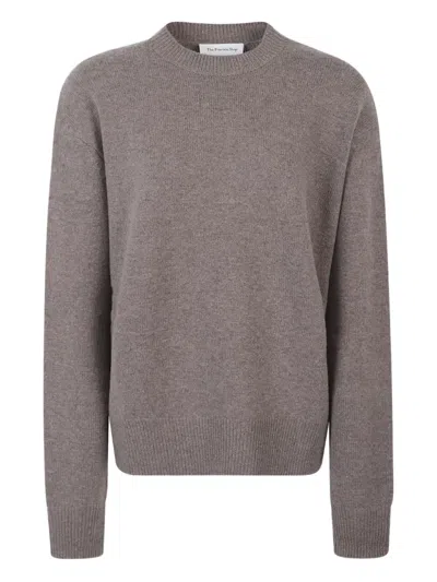 The Frankie Shop Rafaela Padded Sweater In Gray