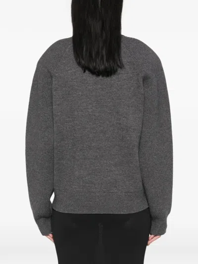 The Frankie Shop Raglan-sleeve Sweater In Grey