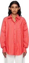 The Frankie Shop Lui Striped Cotton Poplin Shirt In Multi