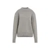 The Frankie Shop Relaxed Fit Crew Neck Sweater In Luxurious Wool-cashmere Blend In Green