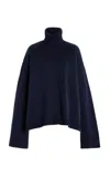 The Frankie Shop Frankie Shop Womens Charcoal Rhea Turtleneck Wool And Cotton-blend Knitted Jumper