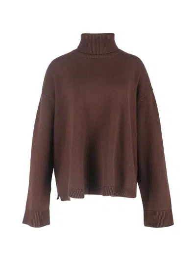 Pre-owned The Frankie Shop Rhea Turtleneck Sweater In Brown