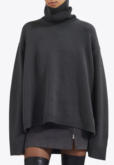 The Frankie Shop Rhea Turtleneck Jumper In Grau