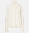 The Frankie Shop Rhea Wool And Cotton Turtleneck Sweater In White