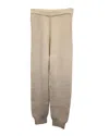 The Frankie Shop Ribbed Lounge Pants In Cream Wool In White