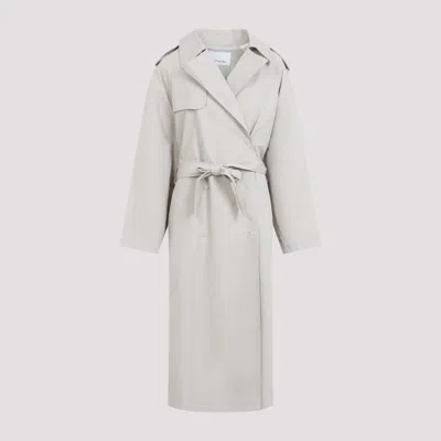 The Frankie Shop Riva Cotton Trench Jacket For Women In Metallic