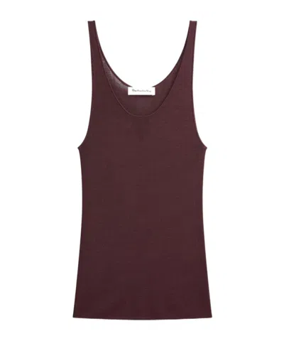 The Frankie Shop Rivo Knit Tank Top In Brown