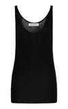 The Frankie Shop Rivo Knit Tank Top In Black