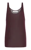 The Frankie Shop Rivo Knit Tank Top In Burgundy