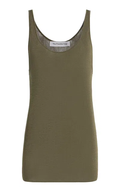 The Frankie Shop Rivo Knit Tank Top In Green