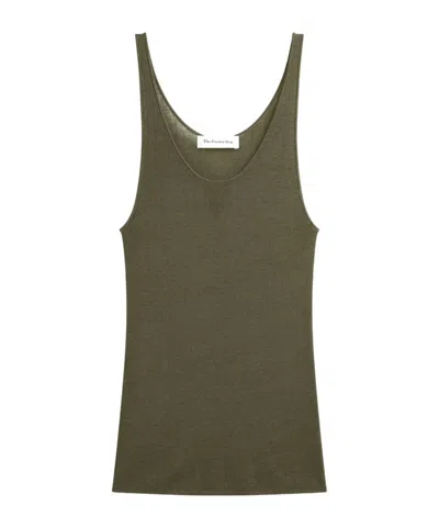 The Frankie Shop Rivo Knit Tank Top In Green