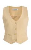 The Frankie Shop Roma Cropped Vest In Neutral