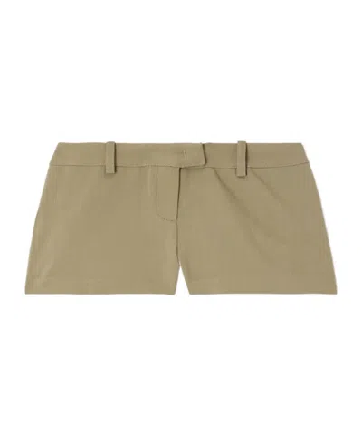 The Frankie Shop Roma Twill Shorts In Brown