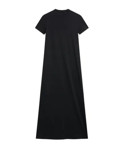 The Frankie Shop Shor-sleeves Midi Dress In Blue