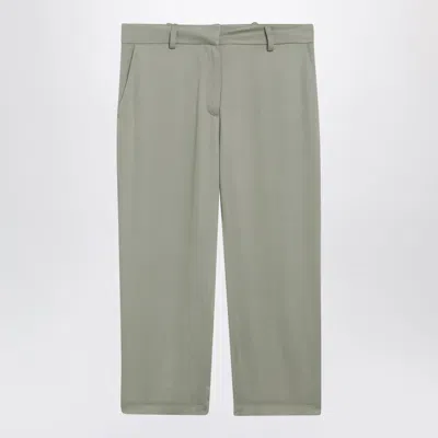 The Frankie Shop Sage Green Capri Trousers In Gray