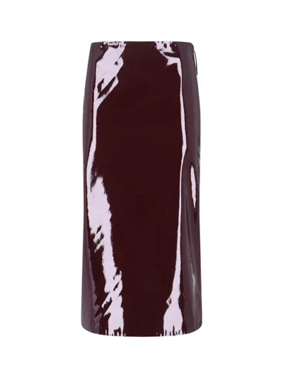 The Frankie Shop 'samantha' Midi Skirt In Red