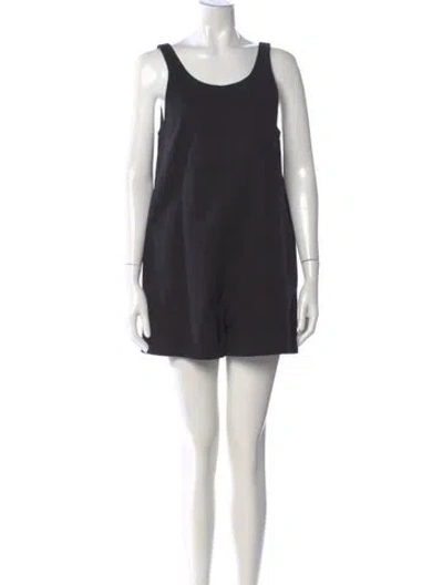 Pre-owned The Frankie Shop Scoop Neck Romper In Black