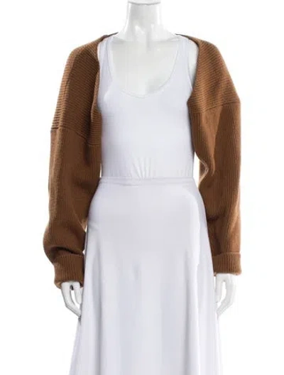Pre-owned The Frankie Shop Scoop Neck Sweater In Brown