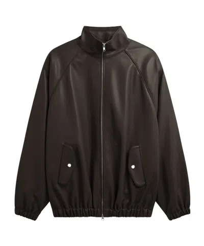 The Frankie Shop Senta Faux Leather Bomber