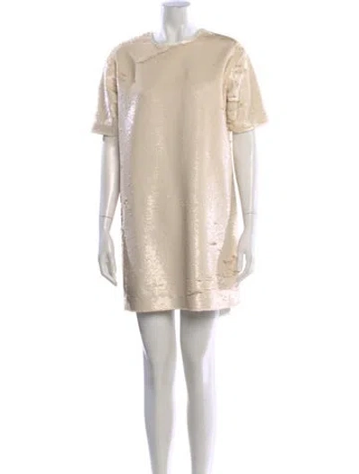 Pre-owned The Frankie Shop Sequin Mini Dress In Neutral