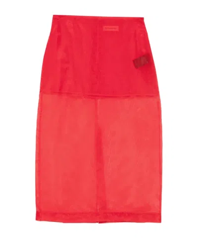 The Frankie Shop Sheer Midi Skirt