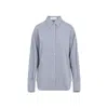 The Frankie Shop Striped Lyocell Shirt Dropped Shoulders In Blue