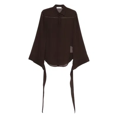 The Frankie Shop Shirts Brown In Black