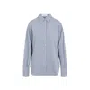 The Frankie Shop Striped Lyocell Shirt Dropped Shoulders In Blue