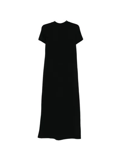 The Frankie Shop Malo Maxi T-shirt Dress In Cotton Black