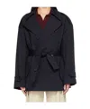 The Frankie Shop Short Windbreaker In Black