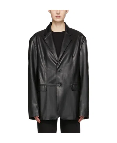 The Frankie Shop Single-breasted Suit Jacket In Black