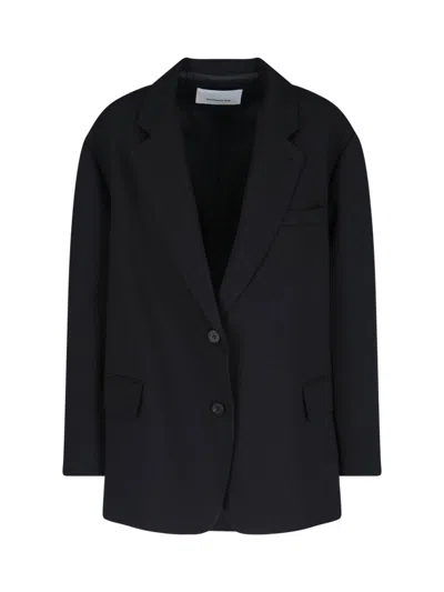 The Frankie Shop Single-breasted "bea" Blazer In Blue