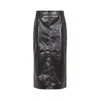 The Frankie Shop Crackled Pencil Skirt Textured Surface In Brown