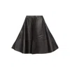 The Frankie Shop Womens Savil A-line Leather Midi Skirt Black In Brown