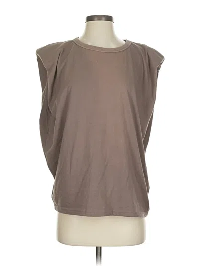 Pre-owned The Frankie Shop Sleeveless T-shirt In Brown
