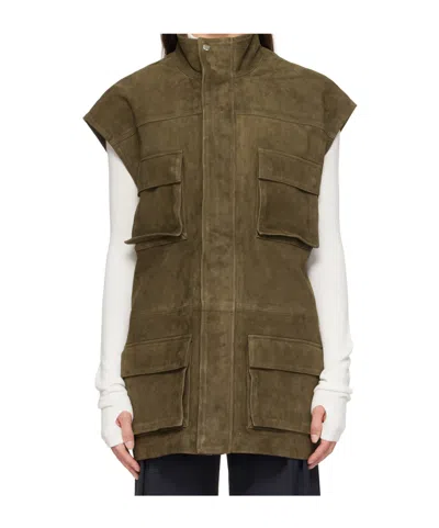 The Frankie Shop Sleeveless Vest In Brown
