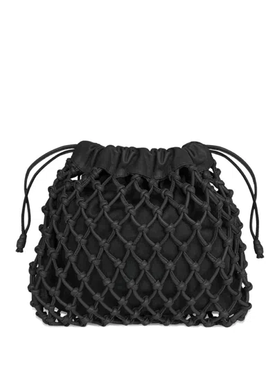 The Frankie Shop Small Morgan Mesh-overlay Pouch Bag In Pink