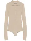 The Frankie Shop Solana Bodysuit In Braun