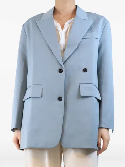 Pre-owned The Frankie Shop Spencer Oversized Blazer In Blue