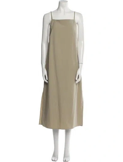 Pre-owned The Frankie Shop Square Neckline Midi Length Dress W/ Tags In Neutral