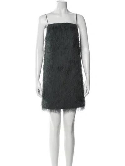 Pre-owned The Frankie Shop Square Neckline Mini Dress W/ Tags In Green