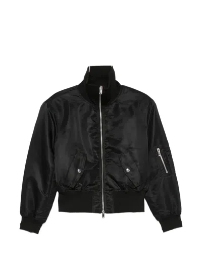 The Frankie Shop Storm Zip-up Bomber Jacket In Black