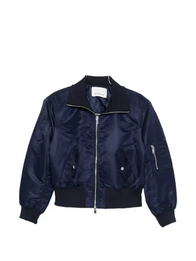 The Frankie Shop Storm Zip-up Bomber Jacket In Blue