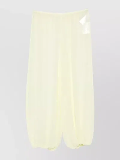 The Frankie Shop Straight Beach Trousers Wide Leg Ankle Length In Brown