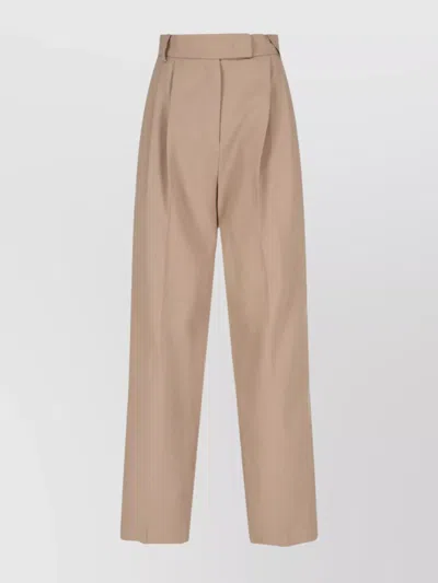 THE FRANKIE SHOP STRAIGHT TROUSERS WITH BACK POCKET AND PLEATED DESIGN