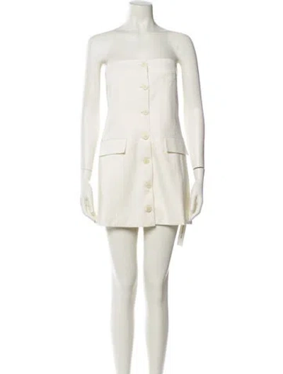Pre-owned The Frankie Shop Strapless Mini Dress In White